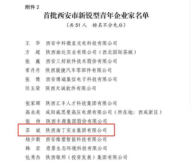 赞！淘丁集团董事长苏斌荣获“首批西安市新锐型青年企业家”称号(图2)