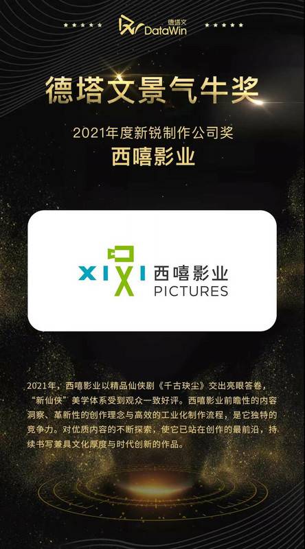 再传佳讯，西嘻影业荣获德塔文景气牛奖两项荣誉(图1)