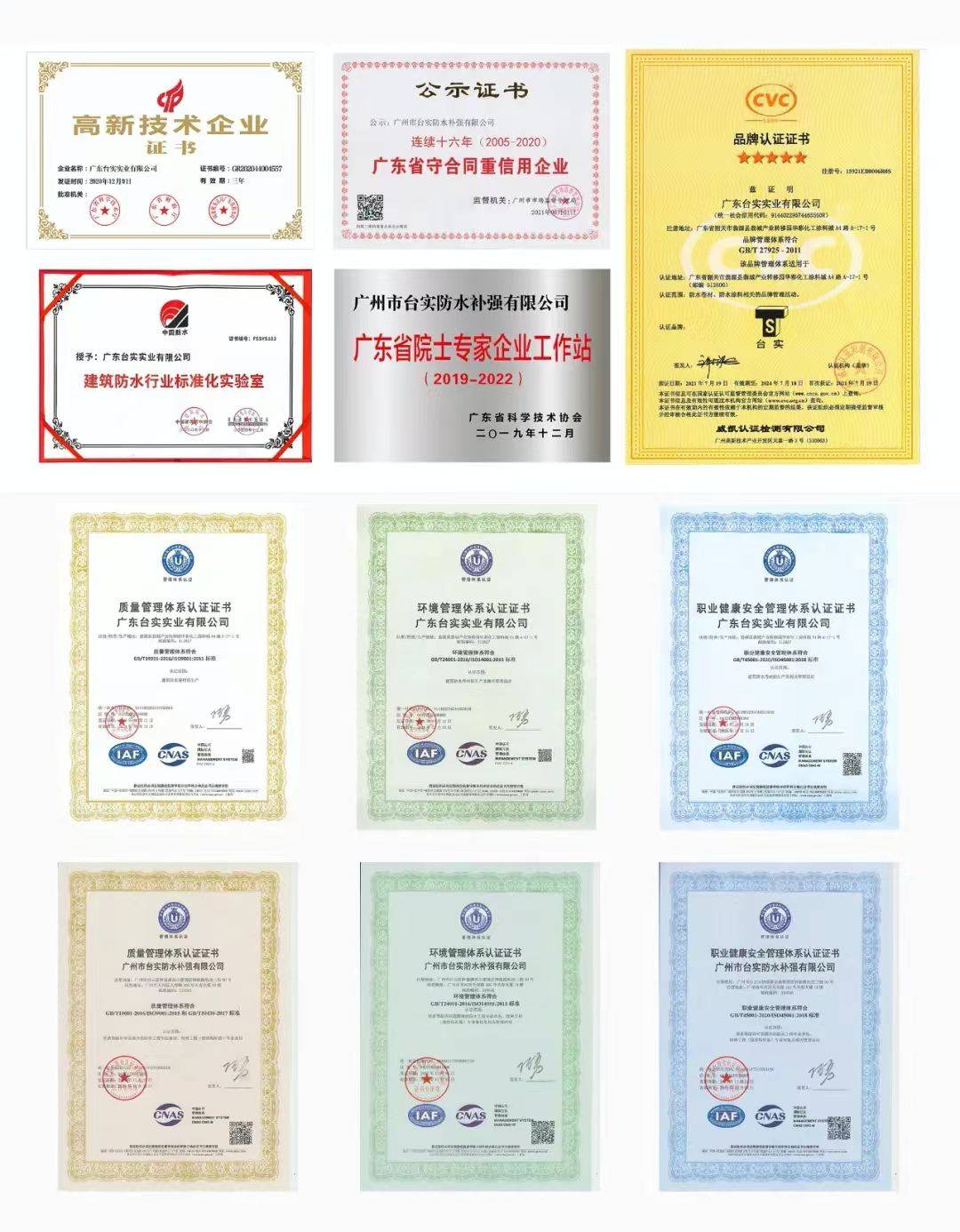 台实荣获政府重量级品质类荣誉！同等级里防水行业唯一获得者！(图3)