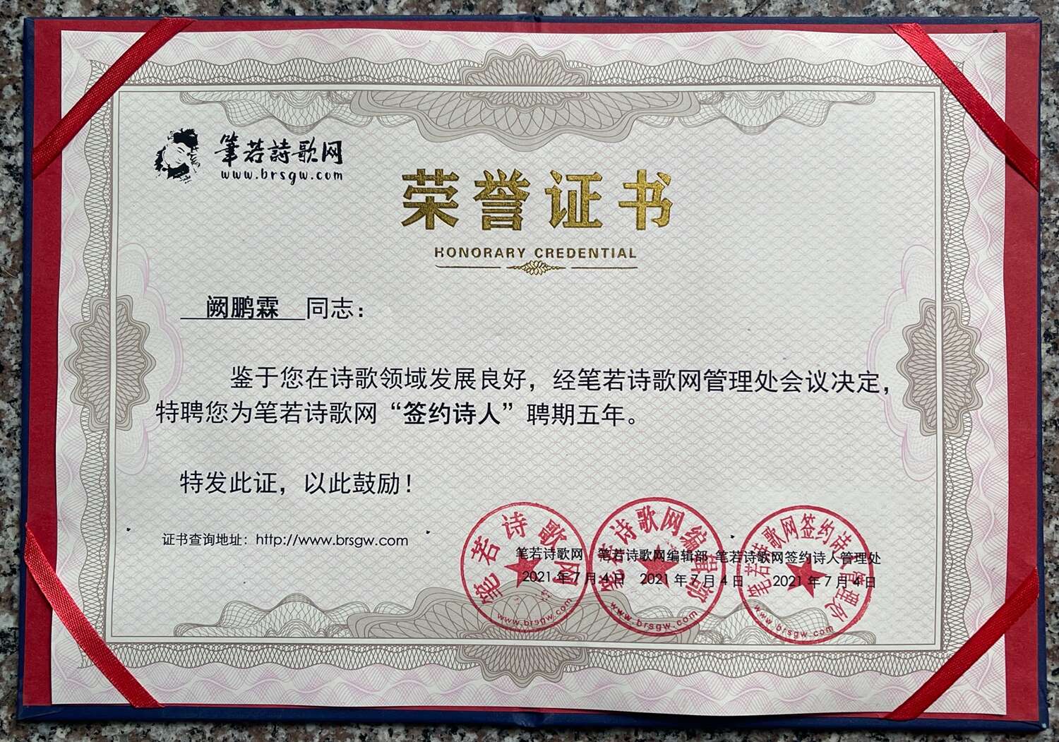 处在不同位面的青年作家阙鹏霖